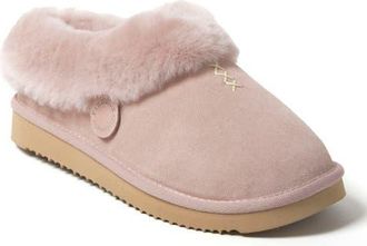Dearfoams Fireside Adelaide Genuine Shearling Clog Slipper in Dusty Pink at Nordstrom, Size 11M