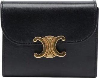 Celine Pre-owned Wallets, female, Black, Size: ONE SIZE Pre-owned Leather Wallet