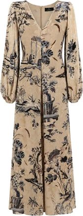 Etro Maxi Jurk - Dames - Maxi kleedjes - Beige - L - Kleedjes