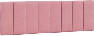 vidaXL Cabecero de cama acolchado Hanko terciopelo rosa 160 cm vidaXL