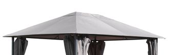 Quick-Star Quick-star - Ersatzdach 250g Garten Pavillon 3x4m Grau Antik Pavillondach Ersatzbezug