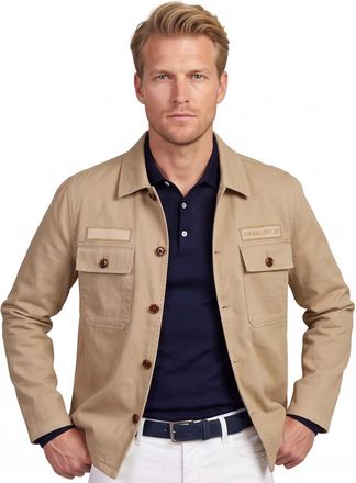 Mos Mosh Bruin overshirt Mos Mosh met knoop