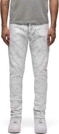 Hudson Zack Skinny Stretch Jeans in White Shatter at Nordstrom Rack, Size 34 X 34