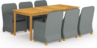 vidaXL Juego De Comedor Para Jard&iacute;n 9 Piezas Gris Claro Vidaxl