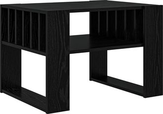 vidaXL Mesa De Caf&eacute; Roble Negro 66 X 49,5 X 45 Cm Madera De Ingenier&iacute;a Vidaxl