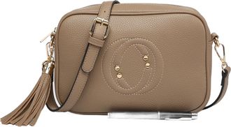 Generic Stylish Crossbody Camera Bag with Tassel, Pebbled Leather, Available in Yellow, Green, Blue (Stone)