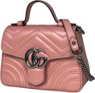 Gucci Pre-owned Handbags, female, Pink, Size: ONE SIZE Pre-owned Vintage Shoulder Bag