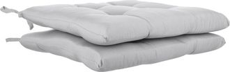 KASANOVA Set 2 cuscini sedia grigio chiaro 39x39 cm in microfibra