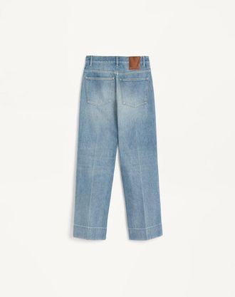Valentino Pantaloni In Denim Donna BLU 24