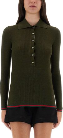 Gucci Top With Polo Collar-Donna