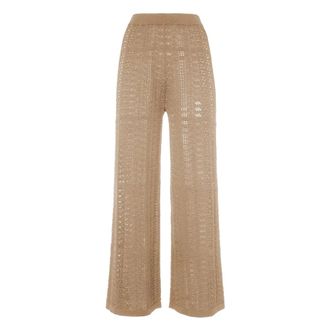 Malo Broeken, Dames, Beige, S, Pantalone