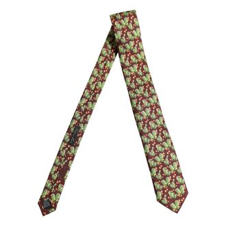 Dolce & Gabbana Cravatta regolabile in seta floreale - - Accessories - Uomo - Multicolore - ONE SIZE