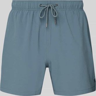 Mc Neal Relaxed Fit Badeshorts mit Strukturmuster in Mittelgrau, Größe XXL