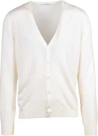 Gran Sasso White Virgin Wool Cardigan