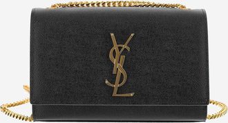 Saint Laurent Womens Small Leather Kate Bag Black Calfskin Shoulder