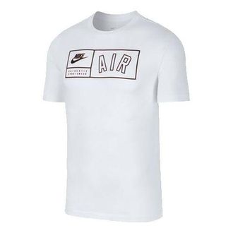 Nike Air Alphabet Logo Basketball Sports Round Neck Short Sleeve White AV9964-100
