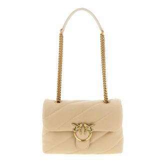 Pinko Pinko, Dames, Tassen, Beige, Maat: ONE Size Leer