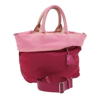 Prada Pre-owned Tote Bags, female, Pink, Size: ONE SIZE Pre-owned Vintage Tote Bag