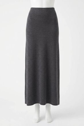 Z Supply Demure Maxi Skirt In Charcoal Heather