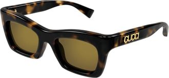 Gucci Gg 1773S Zonnebril - Dames - Zonnebrillen - Bruin - 50 MM - Nylon - Accessoires