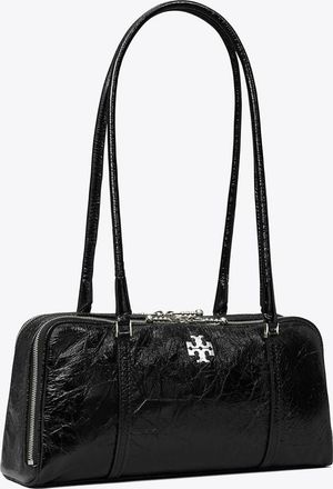 Tory Burch Womens Small Crinkle Leather Marshmallow Satchel, One Size
