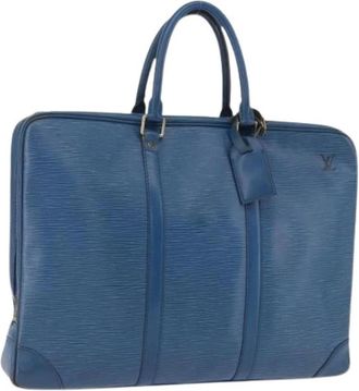 Louis Vuitton Pre-owned Business Bag - Dames - Vintage Handtas - Blauw - ONE Size - Leer - Vintage