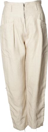 Iro beige MIRA pantalon met diepe zakken
