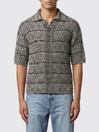 Roberto Collina Cardigan a polo in misto cotone a righe Roberto Collina