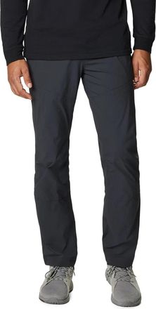 Mountain Hardwear Mens Mountain Hardwear Basin Trek Pants Black Flat Front Straight Leg JZZ482