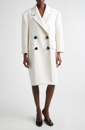 Givenchy Oversized Wool Coat in Ivory at Nordstrom, Size 10 Us