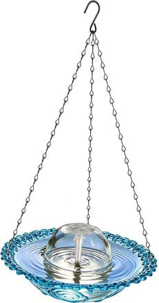 OEM Elegante Fuente Vertical Para P&aacute;jaros Accionada Por Una Bomba Azul