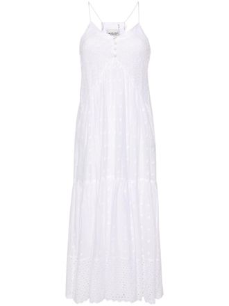 Isabel Marant Sabba broderie anglaise maxi-jurk - Wit