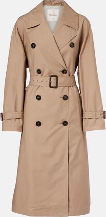 Max Mara Trench Fiorito in twill di misto cotone