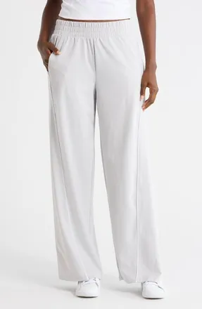 Yogalicious Luxe Contrast Piping Wide Leg Pants in Lunar Dust at Nordstrom Rack, Size X-Small