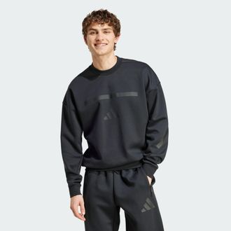 adidas Mens New Z.N.E. Sweatshirt - Black Recycled Material - Size X-Small