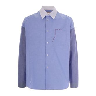 Marni Casual Shirts, male, Blue, Size: L Casual Shirts