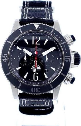 Jaeger-LeCoultre Pre-owned Jaeger LeCoultre Master Compressor Chronograph Black Dial Mens Watch Q178T471