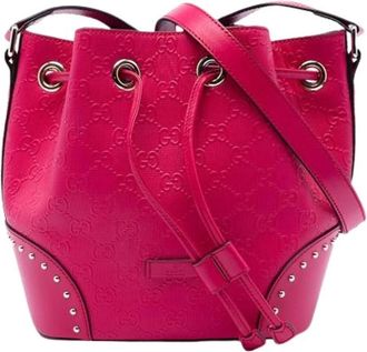 Gucci Pre-owned Bucket Bags, female, Pink, Size: ONE SIZE Pre-owned The Bright Bucket Bag