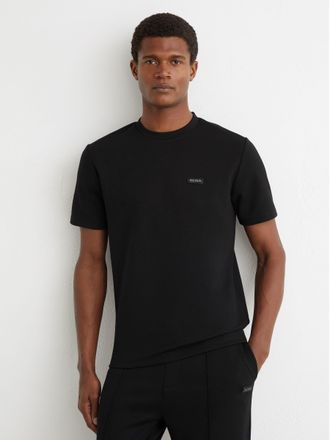 Reiss Black Premium Interlock Logo T-shirt, Xxl