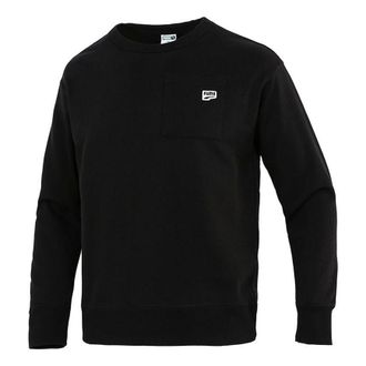 Puma Pocket Small Label Sports Knit Round Neck Pullover Black 533036-01