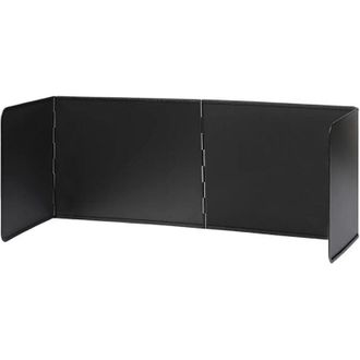 Gabrielle Paraspruzzi da cucina a 4 lati, protezione pieghevole in lamiera zincata antiaderente per fornelli, padelle, pareti (76 x 30 x 30 cm) nero