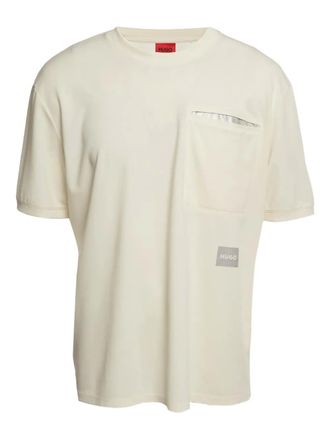 HUGO BOSS logo-detail T-shirt - Neutrals