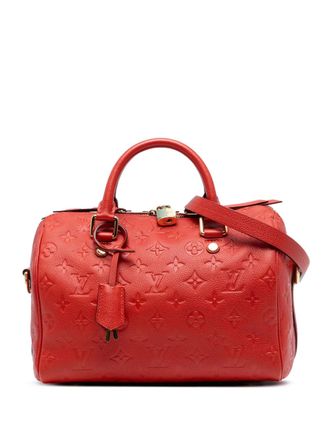 Louis Vuitton 2012 Monogram Empreinte Speedy Bandouliere 25 satchel - women - Leather - One Size - Red