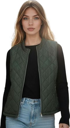 Matine&eacute; Womens Lightweight Featherlight Vest Outdoor Puffer Vest Gilet Coat. (UK, Numeric, 20, Regular, Regular, OLIVE)