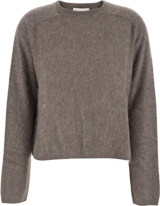 Lisa Yang lexia Brown Crewneck Sweater In Cashmere Woman