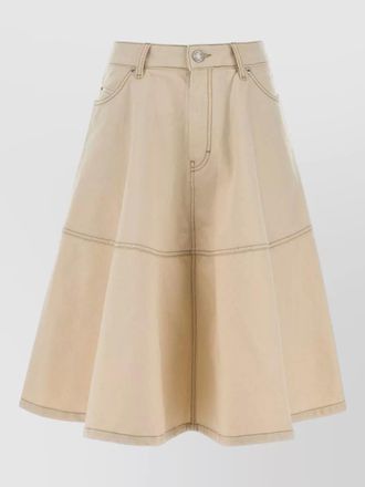 Ami denim a-line skirt