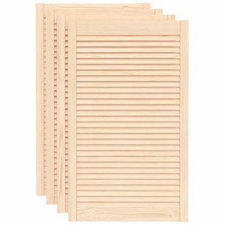 vidaXL Vidaxl - Puerta De Armario De Lamas 4 Uds Madera De Pino 99,3x59,4 Cm