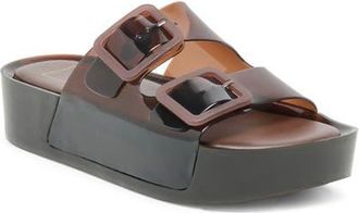 Dolce Vita Julio X Platform Sandal in Chocolate Vinyl at Nordstrom, Size 11