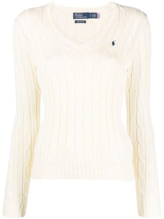Polo Ralph Lauren Trui met geborduurd logo - Beige