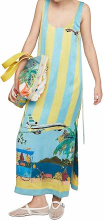 Alemais All Aboard Sleeveless Midi Dress In Blue Multi